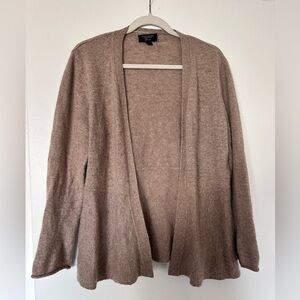 Charter Club Cashmere Luxury Open Cardigan in Camel / Tan Size L